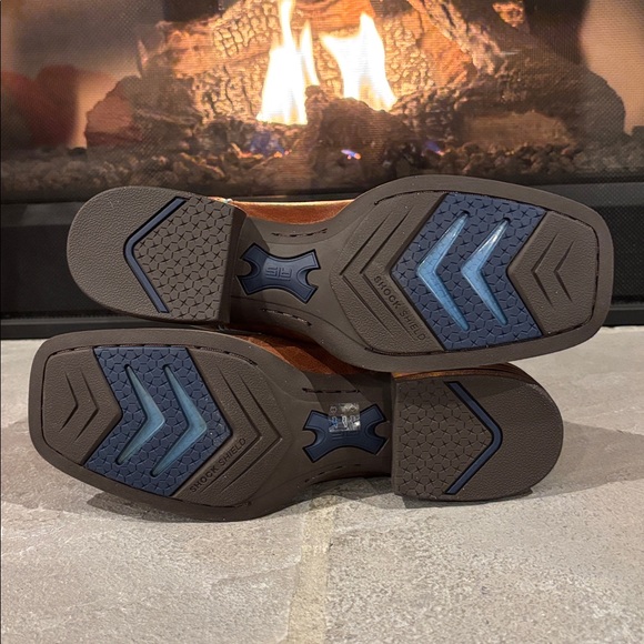 Ariat Pinto VentTEK 360 Dark Tan Distressed White,Leather, horseman,,square toe - Picture 6 of 14